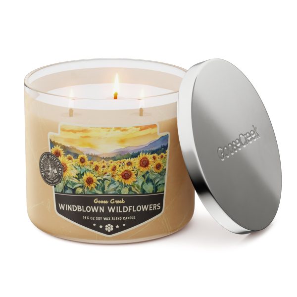 Windblown Wildflowers 3-Wick Candle - 图片 2